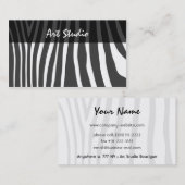 シマウマのスタイリッシュな名刺 名刺 (正面/裏面)