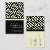 シマウマのストライプですばらしい名刺 名刺 (正面/裏面)