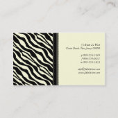 シマウマのストライプですばらしい名刺 名刺 (裏面)