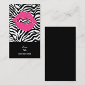 シマウマのストライプなメーキャップアーティスト 名刺 (正面/裏面)