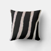 シマウマのストライプな野性生物のアニマルプリントの装飾用クッション クッション (裏面)