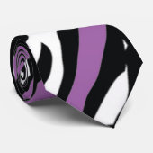 シマウマのタイ-紫色 ネクタイ (ロール)