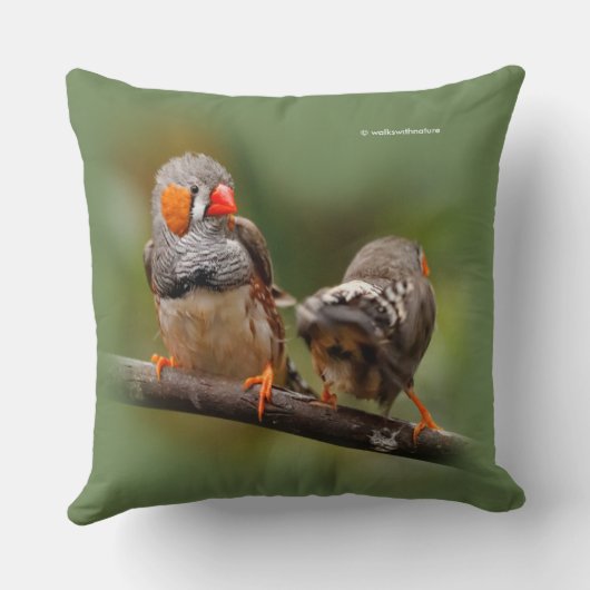 シマウマのチチョウの生意気なペア クッション (裏面)