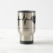 シマウマのハートの信頼、希望および愛タンブラー トラベルマグ (中央)