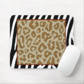 シマウマのヒョウのプリントの赤 マウスパッド (マウス)