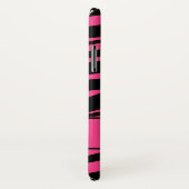 シマウマのピンクの黒のipod touchのパーソナライズな場合 Case-Mate iPhoneケース (裏面/右)