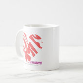 シマウマのピンク2 コーヒーマグカップ (正面左)