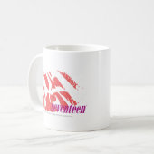 シマウマのピンク コーヒーマグカップ (正面左)