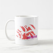 シマウマのピンク コーヒーマグカップ (左)