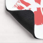 シマウマのピンク マウスパッド (コーナー)