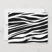 シマウマのプリントおよびティール(緑がかった色)のアクセントのシャワーの招待 招待状 (裏面)