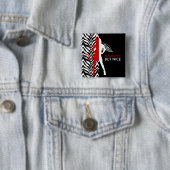 シマウマのプリントのいけないしかしニースボタン 缶バッジ (インサイチュ)