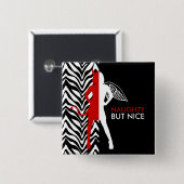 シマウマのプリントのいけないしかしニースボタン 缶バッジ (正面&裏面)