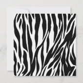 シマウマのプリントのカクテル 招待状 (裏面)