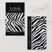 シマウマのプリントのサロンの名刺 名刺 (正面/裏面)