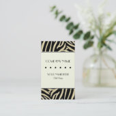 シマウマのプリントのボーダー 名刺 (スタンド正面)