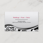 シマウマのプリントのメーキャップアーティストの名刺の黒 名刺 (裏面)