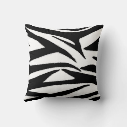 シマウマのプリントのモノグラムの枕 クッション (裏面)