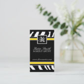 シマウマのプリントの名刺 名刺 (スタンド正面)