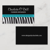 シマウマのプリントの名刺 名刺 (正面/裏面)