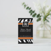 シマウマのプリントの名刺 名刺 (スタンド正面)