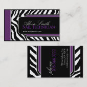 シマウマのプリントの名刺 名刺 (正面/裏面)