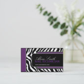 シマウマのプリントの名刺 名刺 (スタンド正面)