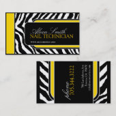 シマウマのプリントの名刺 名刺 (正面/裏面)