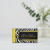 シマウマのプリントの名刺 名刺 (スタンド正面)