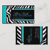 シマウマのプリントの名刺 名刺 (正面/裏面)