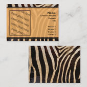 シマウマのプリントの名刺 名刺 (正面/裏面)