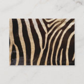 シマウマのプリントの名刺 名刺 (裏面)