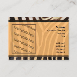 シマウマのプリントの名刺 名刺