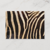 シマウマのプリントの名刺 名刺 (裏面)