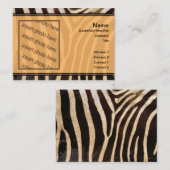 シマウマのプリントの名刺 名刺 (正面/裏面)