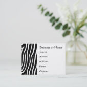 シマウマのプリントの名刺 名刺 (スタンド正面)