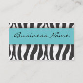 シマウマのプリントの名刺 名刺 (裏面)
