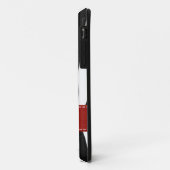 シマウマのプリントの皮の赤のリボン Case-Mate iPhoneケース (裏面/左)