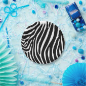 シマウマのプリントの紙皿 ペーパープレート (パーティー)