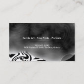 シマウマのプリントの芸術家の名刺の黒及び白 名刺 (裏面)