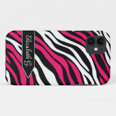 シマウマのプリントの赤紫の組合せのiPhone 5の箱 Case-Mate iPhoneケース (裏面(横))