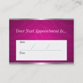 シマウマのプリントのCosmetologyのアポイントメントカード 予約カード (裏面)