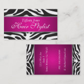 シマウマのプリントのCosmetologyの名刺 名刺 (正面/裏面)