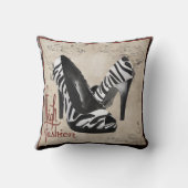 シマウマのプリントは枕、版権カレンJ Williaに蹄鉄を打ちます クッション (裏面)