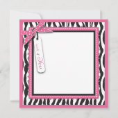 シマウマのプリント及びカップケーキは感謝していしています サンキューカード (裏面)