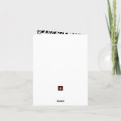 シマウマのプリント4"はx5.6"寄付Notecard感謝していしています サンキューカード (裏面)