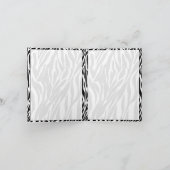 シマウマのプリント4"はx5.6"寄付Notecard感謝していしています サンキューカード (内部)