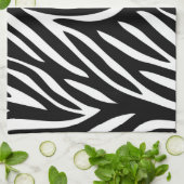 シマウマのプリント キッチンタオル (折り畳み)