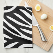 シマウマのプリント キッチンタオル (四つ折り)