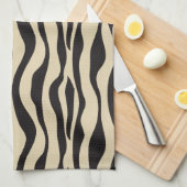 シマウマのプリント キッチンタオル (四つ折り)